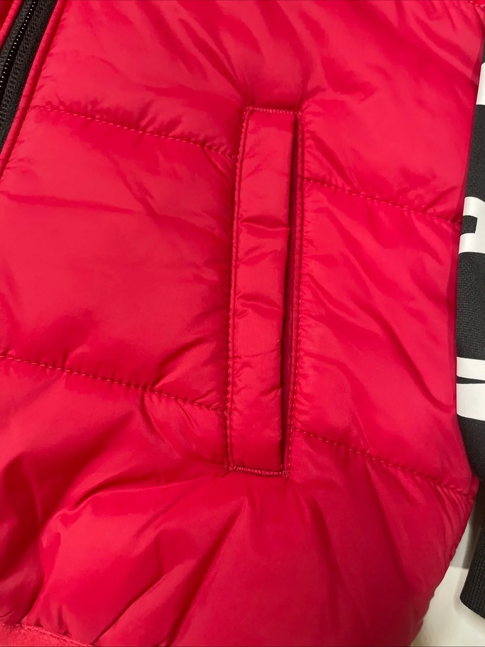 Jordan Red and Black Puffer Hoodie Jacket Size 3T